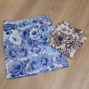 Van Heusen Blue Floral Mini Skirt